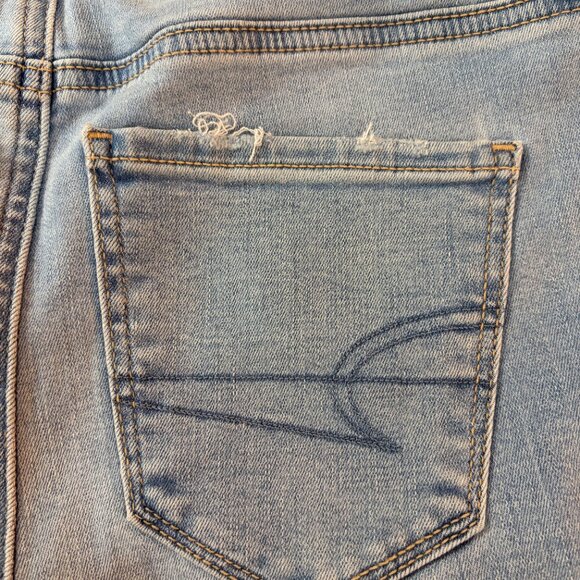 American Eagle Super High-Rise Light Wash Flare, 0 Short, NWT - Picture 5 of 6
